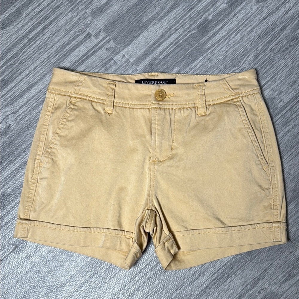 Liverpool Women's Mustard Gold Colored Shorts Size 0/25